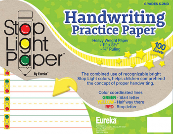 Stop Light Handwriting Practice Paper - 100 Sheets
