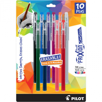 Frixion ColorSticks, Fine Point, erasable, assorted colors - 10 pack