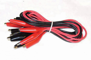 Connection Wires with Alligator Clips - 24" Red/Black (Pack of 6)