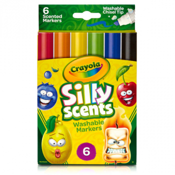Crayola Silly Scents Chisel Tip Markers - 6 count