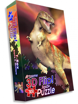 T-Rex 3D Flip Puzzle (300 pieces)