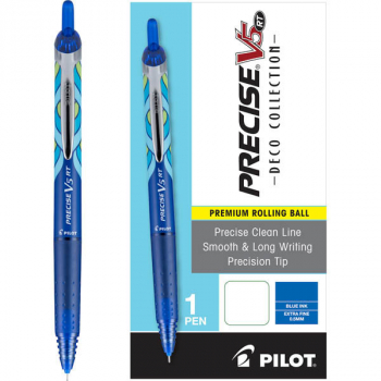 Precise V5 Deco Collection Pen, Blue, Extra Fine