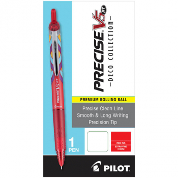 Precise V5 Deco Collection Pen, Red, Extra Fine