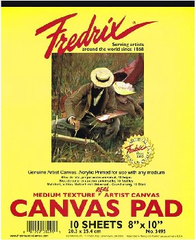 Fredrix White Canvas Pads 9" x 12"