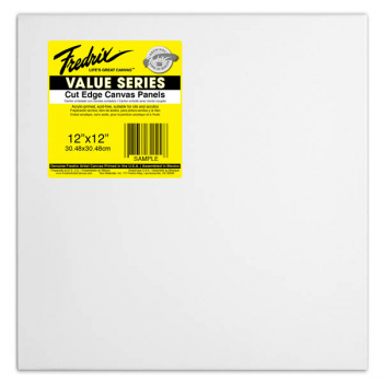 Value Series White Cut Edge Canvas Panel 12" x 12"
