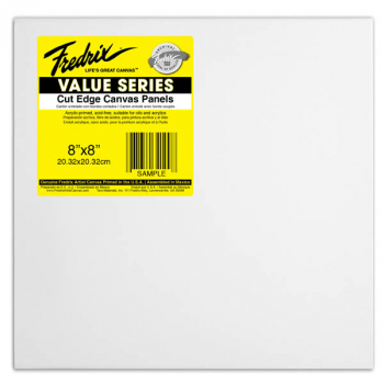 Value Series White Cut Edge Canvas Panel 8" x 8"