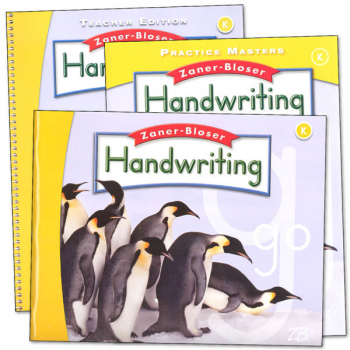 Zaner-Bloser Handwriting Grade K Homeschool Bundle-Student Edition/Teacher Edition/Practice Masters (2016 edition)