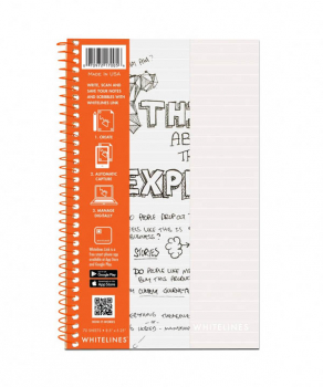 Whitelines Wirebound Notebook - Lined (8" x 5.25")