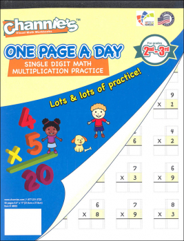 One Page a Day Single Digit Math Multiplication Practice Workbook