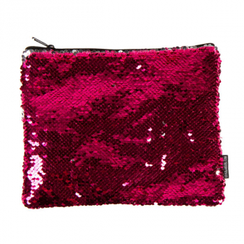 Pink / Silver Magic Sequin Zip Pouch