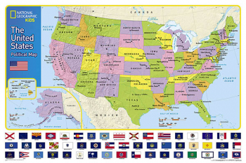 United States for Kids Wall Map