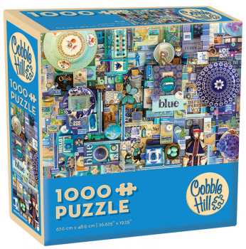 Blue Collage Jigsaw Puzzle (1000 piece)