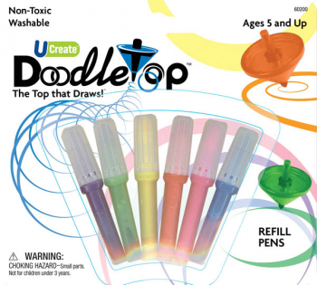 Doodletop Refill Pens (Set of 6 Assorted Colors)