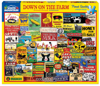 Down on the Farm Collage Jigsaw Puzzle (1000 piece)