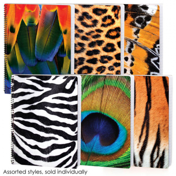 Animal Tex Wide Ruled Dimensional Theme Book Assorted Design