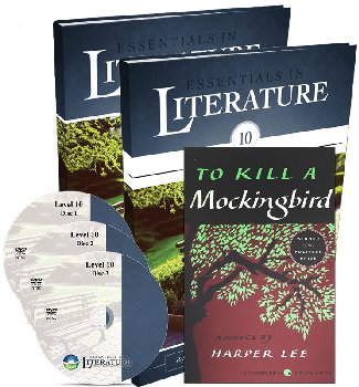 Essentials in Literature Level 10 Combo (DVD, Student Textbook, Resource Book, and Novel)
