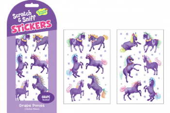 Grape Ponies Scratch & Sniff! Stickers