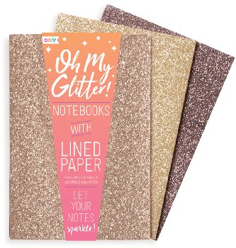 Oh My Glitter! Notebooks: Gold & Bronze (set of 3)