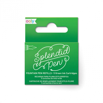 Splendid Fountain Pen Ink Refills - Green (set of 5)