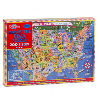 Map of the USA 200-Piece Jigsaw Puzzle | Shure Products