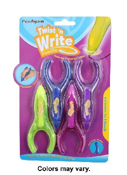 PenAgain Twist-n-Write Pencil - 4 pack (assorted colors)