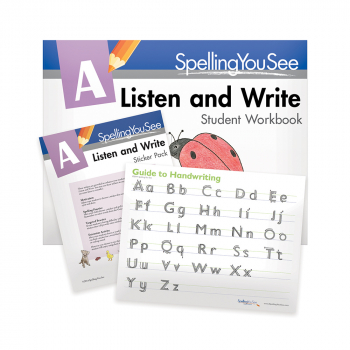 Spelling You See Level A: Listen & Write Student Pack