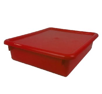 Stowaway Letter Box with Lid (5") Red