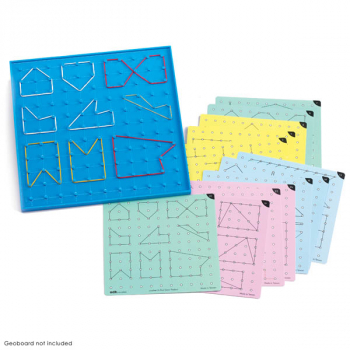 Geoboard Activity Cards - 12 2-sided cards