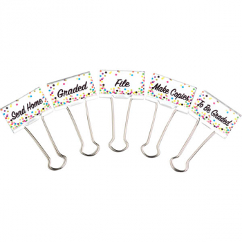 Large Binder Clips - Confetti (5 count)