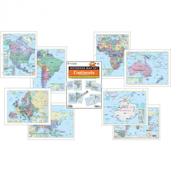 Continent Notebook Maps (4 pack) Laminated