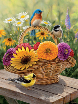 Bluebird and Bouquet Tray Puzzle (35 piece)