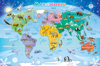 World Map Tray Puzzle (35 piece)