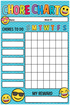 Write & Wipe Magnetic Chart - Emoji Chore Chart