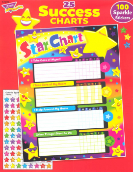 Success Star Chart - Pack of 25 with 100 Stickers