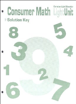 Consumer Math LightUnits Answer Key 1-2