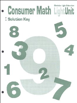 Consumer Math LightUnits Answer Key 9-10