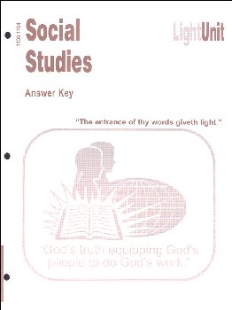 Social Studies 1103-1104 LightUnit Answer Key