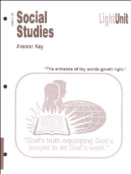 Social Studies 1107-1108 LightUnit Answer Key