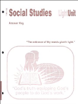 Social Studies 1109-1110 LightUnit Answer Key