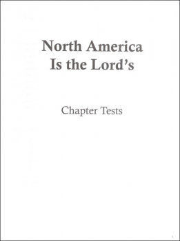 Social Studies 500 North America Chapter Tests
