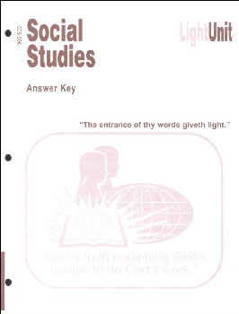 Social Studies 905-906 LightUnit Answer Key