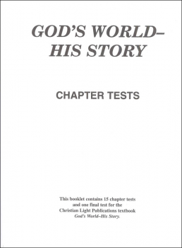 God's World - His Story Chapter Tests