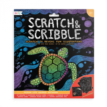 Ocean Life Scratch & Scribble Art Kit: 10 piece set