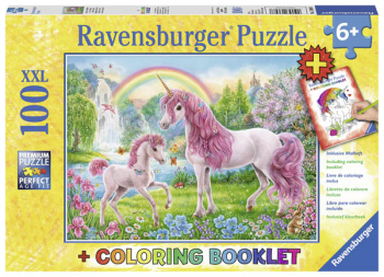 Magical Unicorns Puzzle & Coloring Booklet