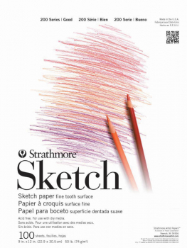 White 9x12 100 Sheets .1 Pack 9x12 350-9 300 Series Sketch Pad 
