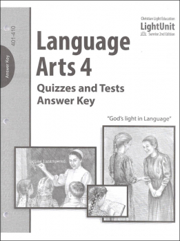 Language Arts 401-410 Quizzes and Tests Answer Key Sunrise 2nd Edition