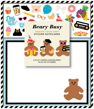Beary Busy Design Your Own Sticker Notecards