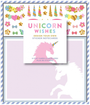 Unicorn Wishes Design Your Own Sticker Notecards