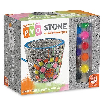 Paint Your Own Mosaic Stone - Flower Pot