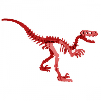 Moe the Velociraptor 3D Puzzle - Red